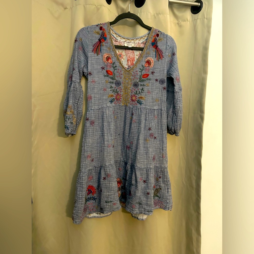 Johnny Was embroidered Mini dress